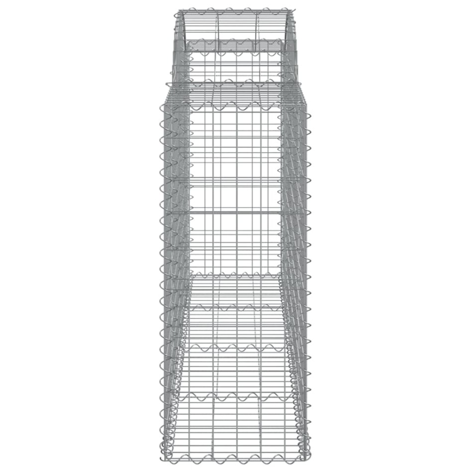 Cestas de gaviones 3 uds forma de arco hierro