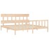 Estructura de cama de matrimonio con cabecero madera