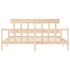 Estructura de cama de matrimonio con cabecero madera