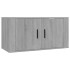 Set de muebles para TV 6 pzas madera contrachapada gris