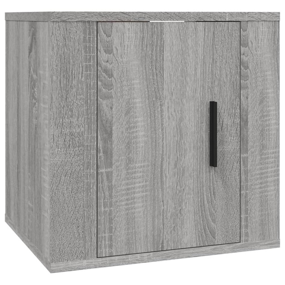 Set de muebles para TV 6 pzas madera contrachapada gris