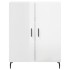 Aparador alto madera contrachapada blanco brillo 69,5x34x180