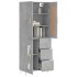 Aparador alto madera contrachapada gris hormigón 69,5x34x180