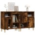 Aparadores 2 uds madera contrachapada roble ahumado 60x35x70