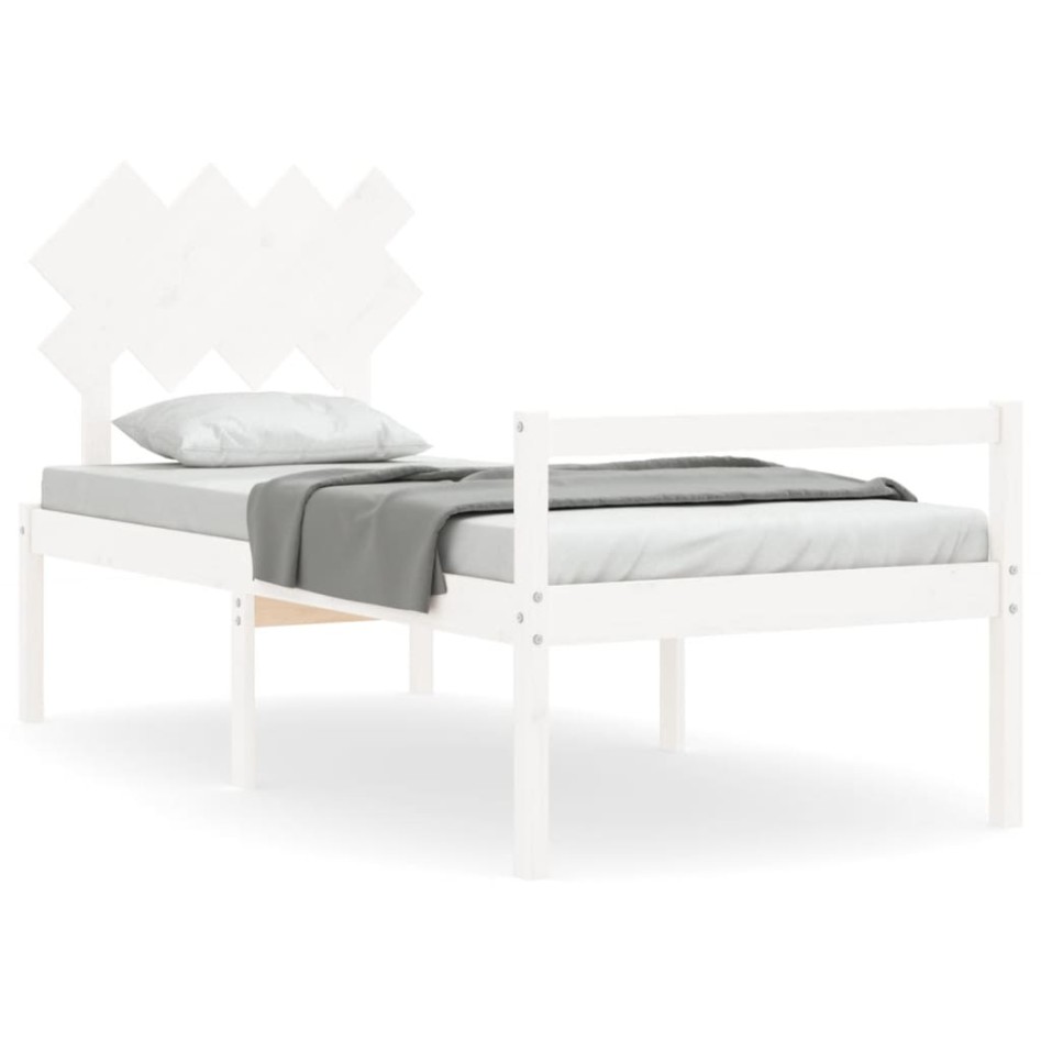 Cama para personas mayores con cabecero madera maciza