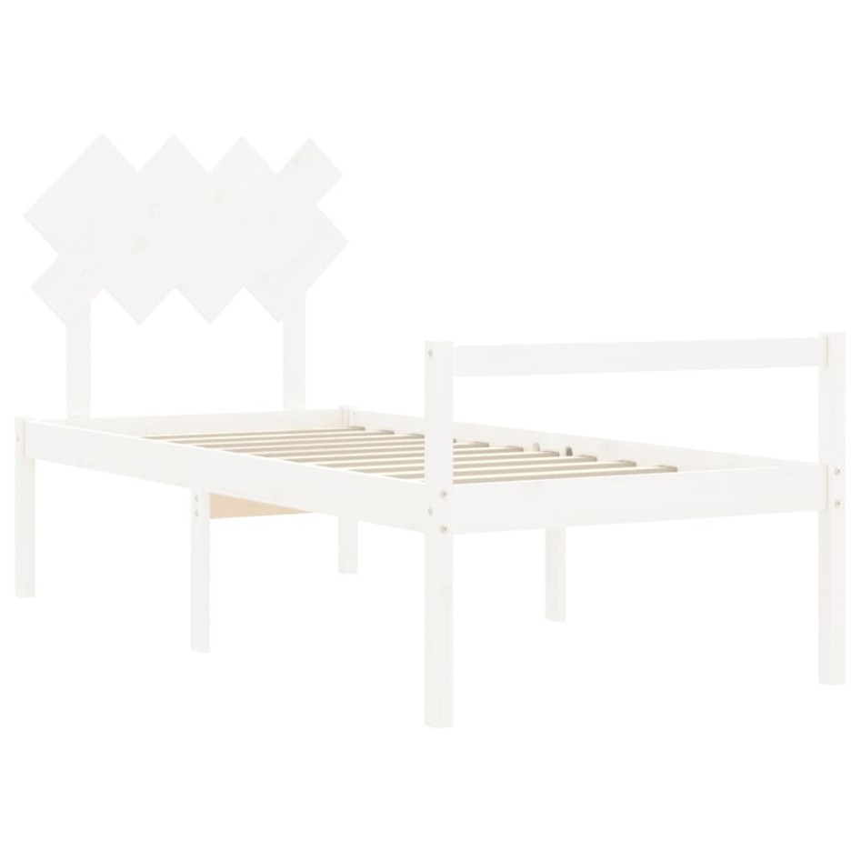 Cama para personas mayores con cabecero madera maciza