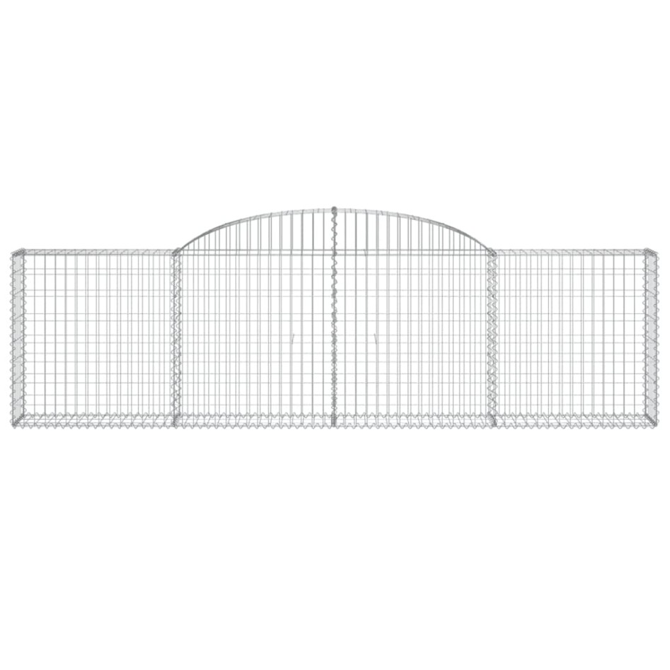 Cestas de gaviones 2 uds forma de arco hierro 300x30x80/100