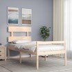 Cama para personas mayores con cabecero madera maciza