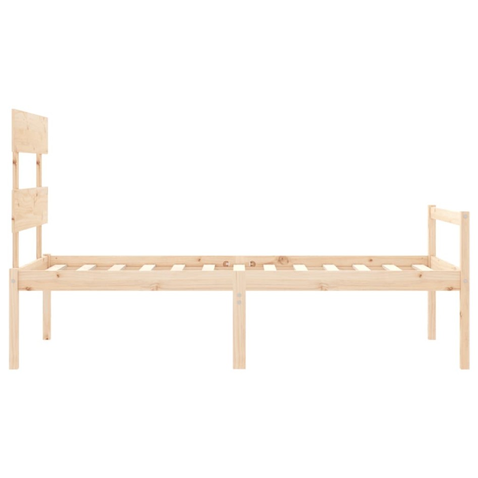 Cama para personas mayores con cabecero madera