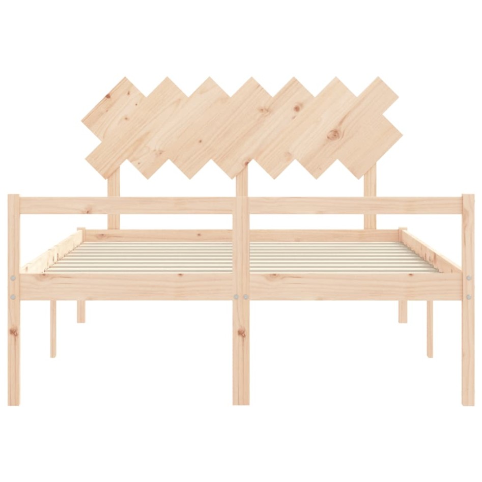 Cama para personas mayores con cabecero madera maciza