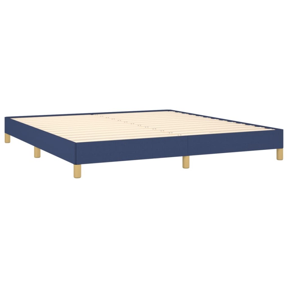 Estructura de cama tela azul 180x200