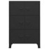 Baúl de almacenaje industrial metal negro 75x40x115