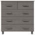 Aparador HAMAR madera maciza de pino gris claro 79x40x80