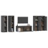 Muebles para TV 5 piezas madera maciza de pino