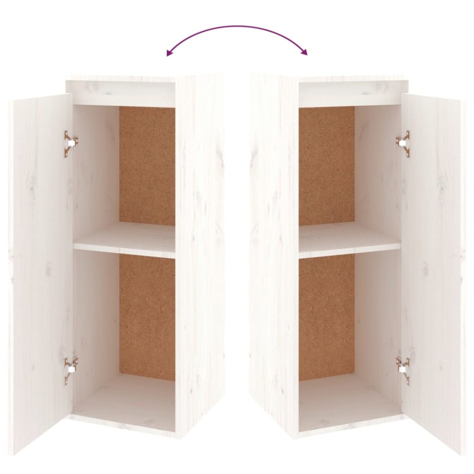 Muebles para TV 2 piezas madera maciza de pino