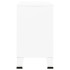 Aparador industrial de metal y vidrio blanco 105x35x62