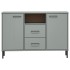 Aparador con patas metal OSLO madera maciza gris 113x40x77