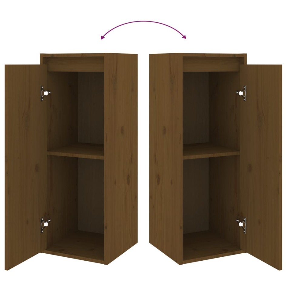 Muebles para TV 5 piezas madera maciza de pino marrón