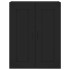 Aparador alto madera contrachapada negro 69,5x34x180