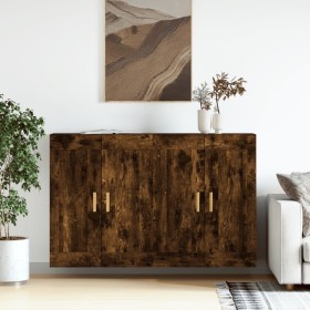 Armarios de pared 2 uds madera de ingeniería roble