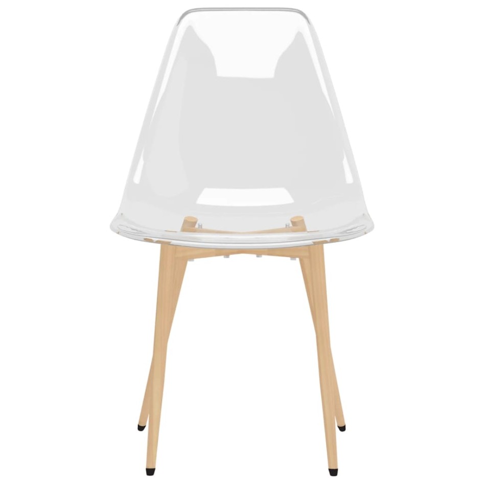 Sillas de comedor 6 unidades transparente