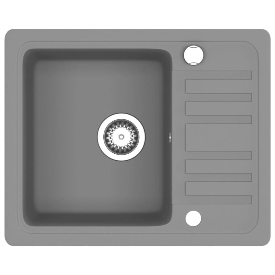 Fregadero de cocina de granito con un seno