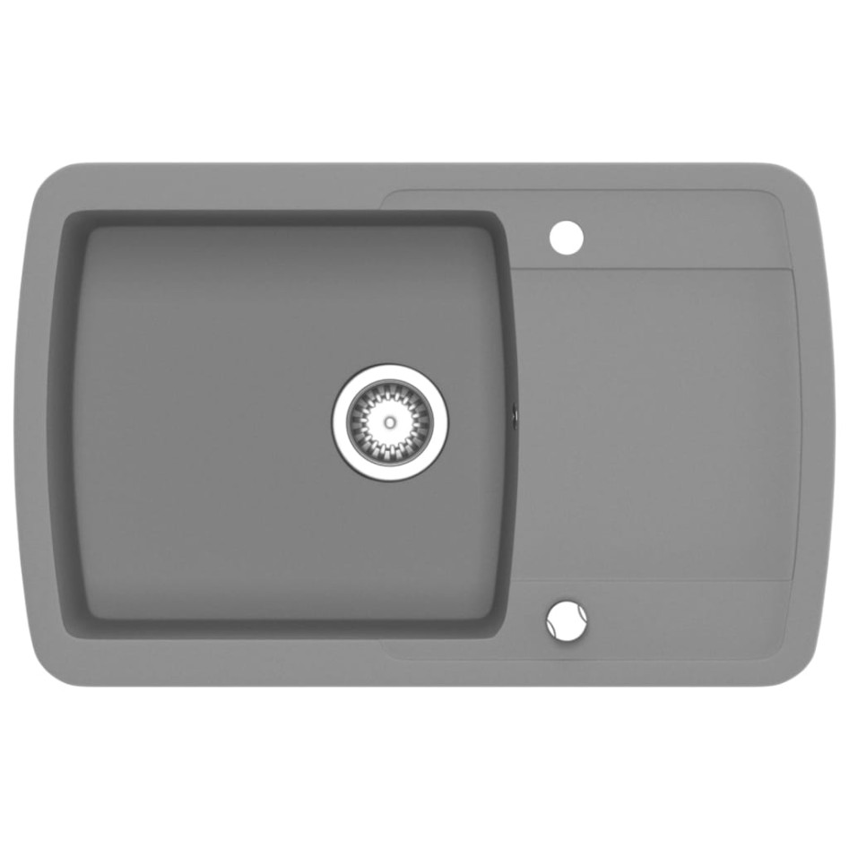 Fregadero de cocina con un seno de granito