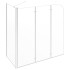 Mampara de ducha de vidrio templado transparente 120x69x130