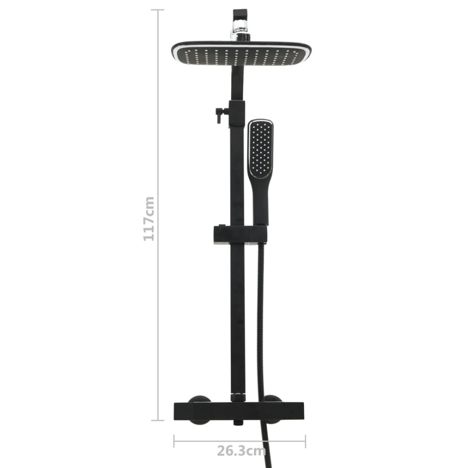 Juego de ducha dual con mezclador y flexo