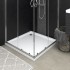 Plato de ducha cuadrado de ABS blanco 80x80