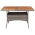 Mesa comedor para jardín ratán sintético madera de acacia