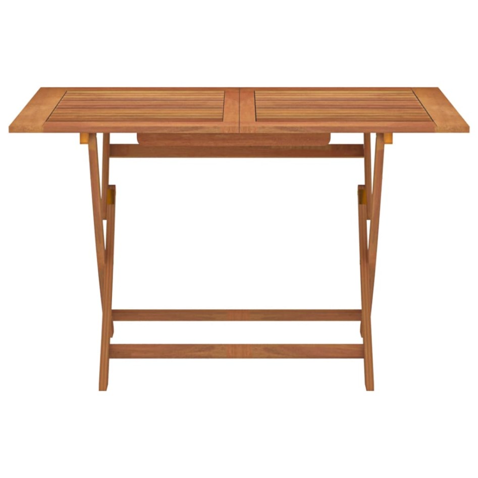 Mesa de jardín plegable madera maciza de eucalipto 120x70x75