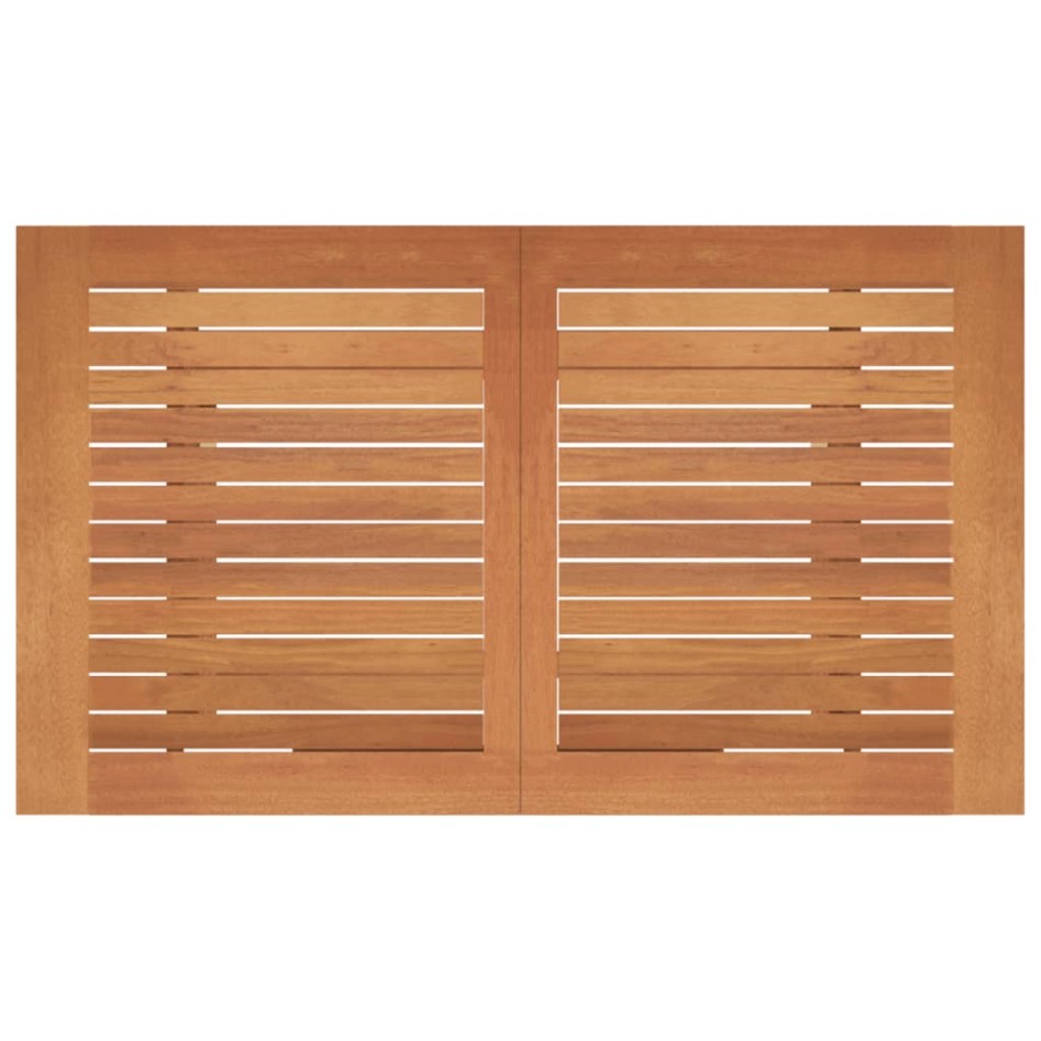 Mesa de jardín plegable madera maciza de eucalipto 120x70x75