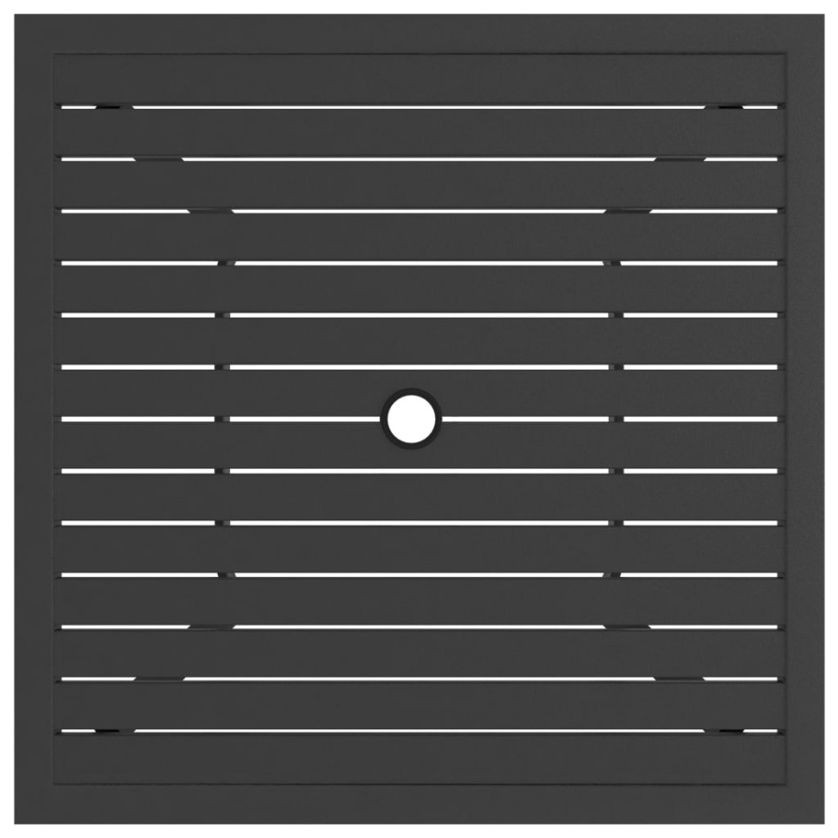 Mesa de jardín de acero gris antracita 81,5x81,5x72