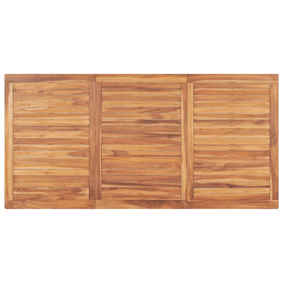 Mesa de comedor de jardín madera maciza de teca 180x90x77