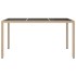 Mesa jardín vidrio templado ratán sintético 150x90x75 cm