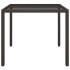 Mesa jardín vidrio templado ratán sintético 90x90x75 cm
