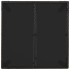 Mesa de jardín superficie de vidrio ratán PE negro 90x90x75