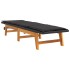 Tumbona con mesa ratán sintético y madera maciza de