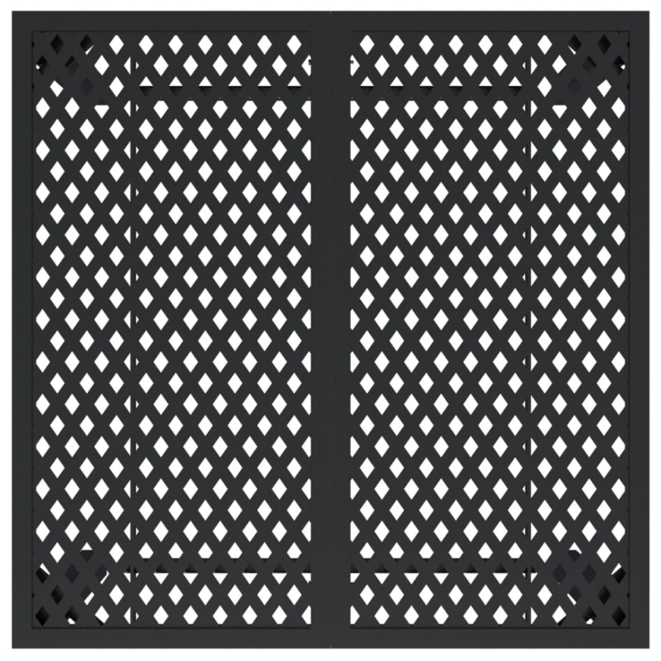 Mesa de jardín de acero gris antracita 80x80x72