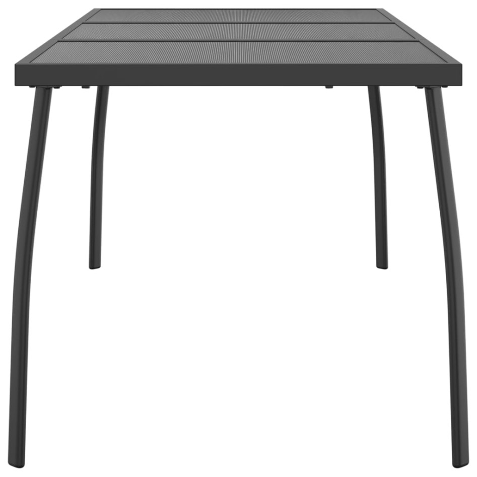 Mesa de jardín malla de acero gris antracita 165x80x72