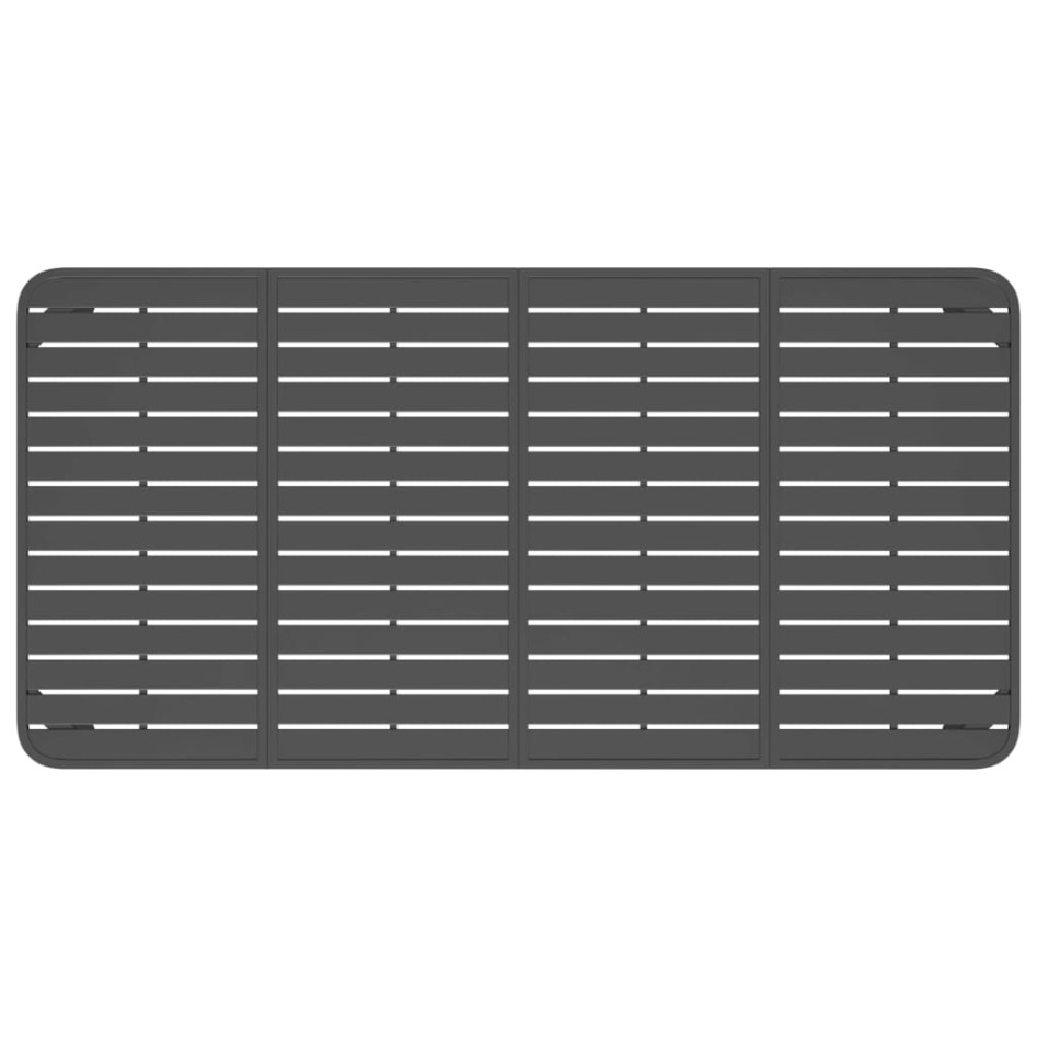 Mesa de jardín acero gris antracita 200x100x71