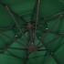 Sombrilla de 4 niveles con poste de aluminio verde 3x3