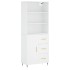 Aparador alto madera contrachapada blanco 69,5x34x180
