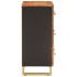Mueble auxiliar madera maciza mango marrón/negro 60x33,5x75