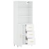 Aparador alto madera contrachapada blanco 69,5x34x180