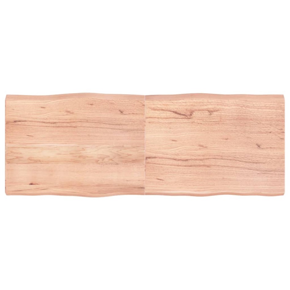 Tablero mesa madera tratada borde natural marrón