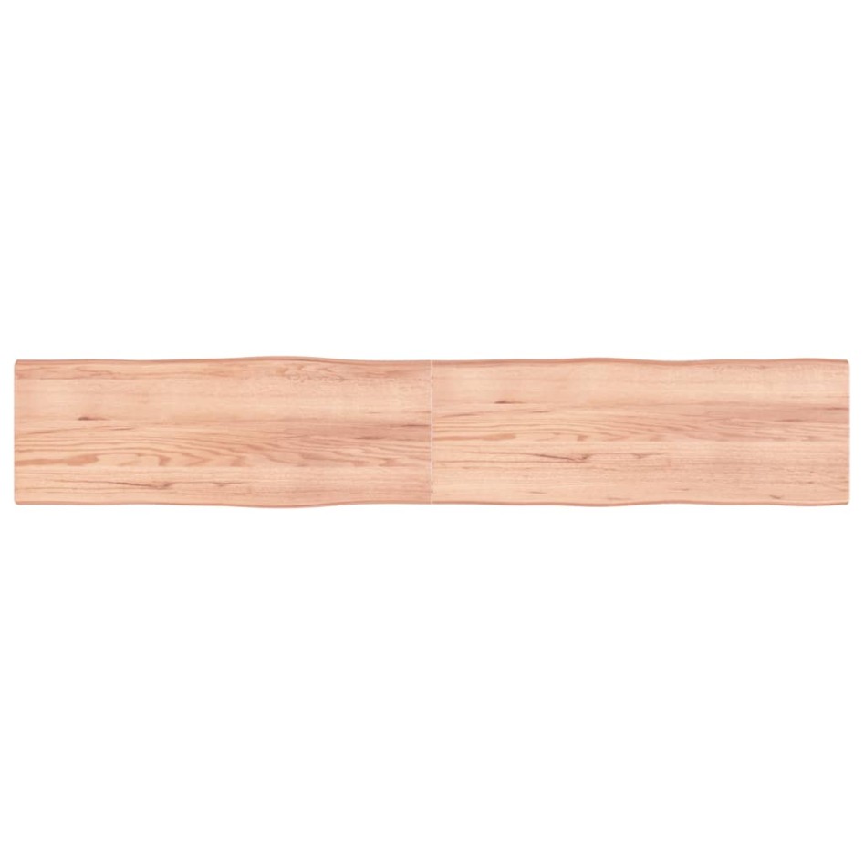 Tablero mesa madera tratada borde natural marrón