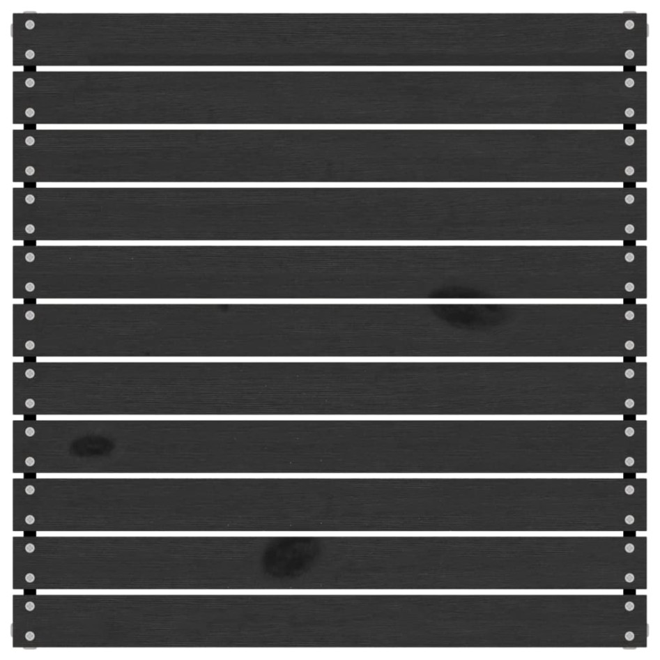 Juego muebles de jardín 3 pzas cojines negro madera pino