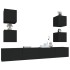 Set de muebles para TV 6 piezas madera contrachapada
